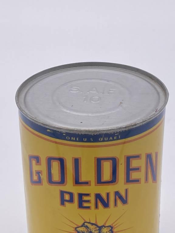 Golden Penn Motor Oil 1 Quart Metal Can TAC 8