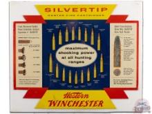 Western Winchester "Silvertip" Center Fire Cartridges Die Cut Cardboard Easel Back Sign