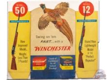 Winchester "Swing On'em Fast" Shotgun Cardboard Tri-Fold Countertop Display Sign