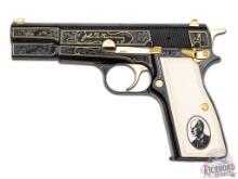 John Browning 150th Anniversary FN Hi-Power Semi Auto Pistol & Original Case