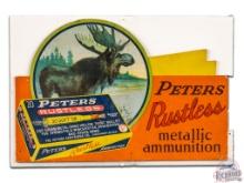 Peters "Ruthless" Metallic Ammunition Cardboard Easel Back Sign