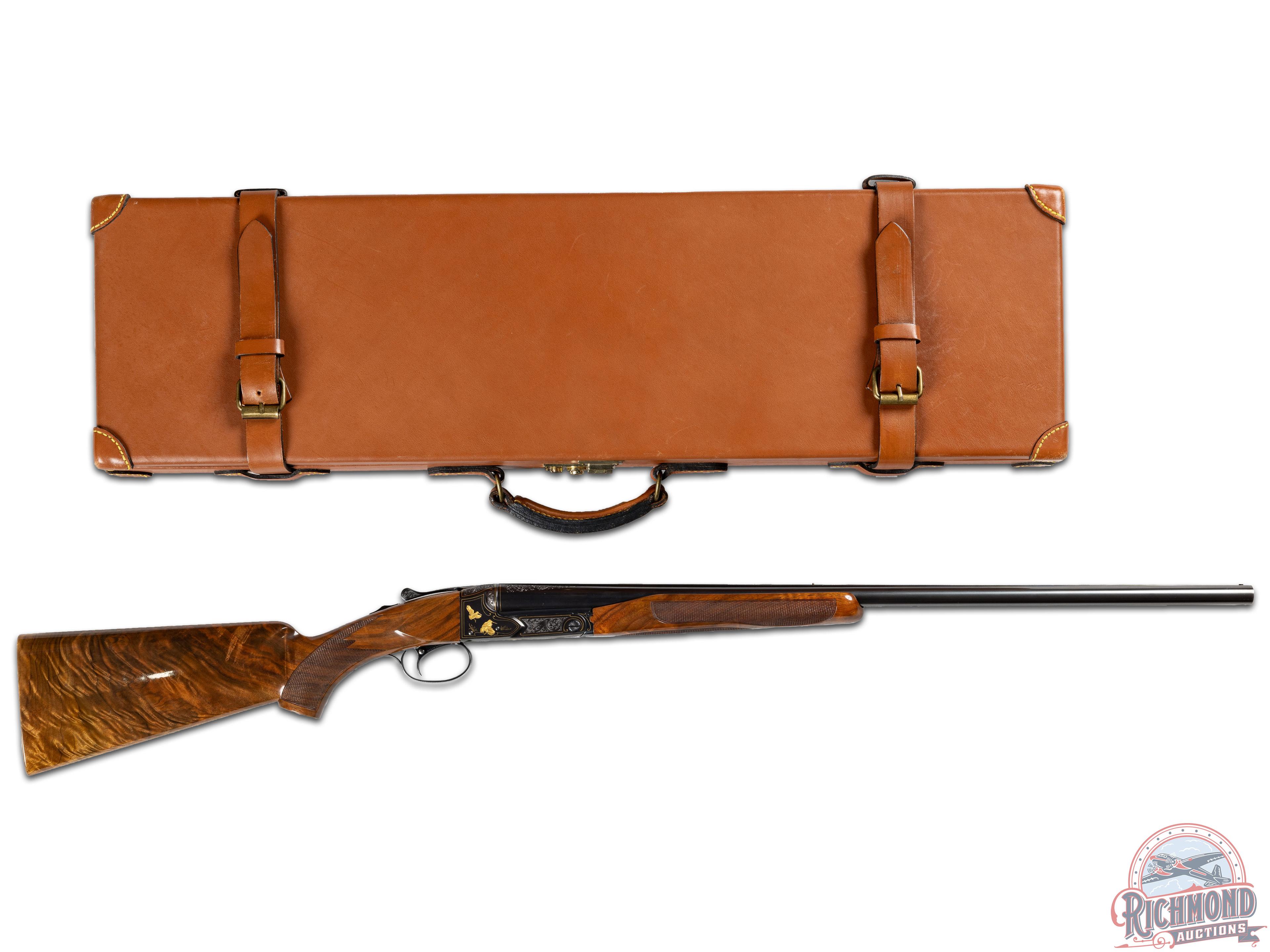 Superb Engraved 1937 Winchester Model 21 Skeet 20 Gauge Double Barrel Shotgun by Gino Cargnel