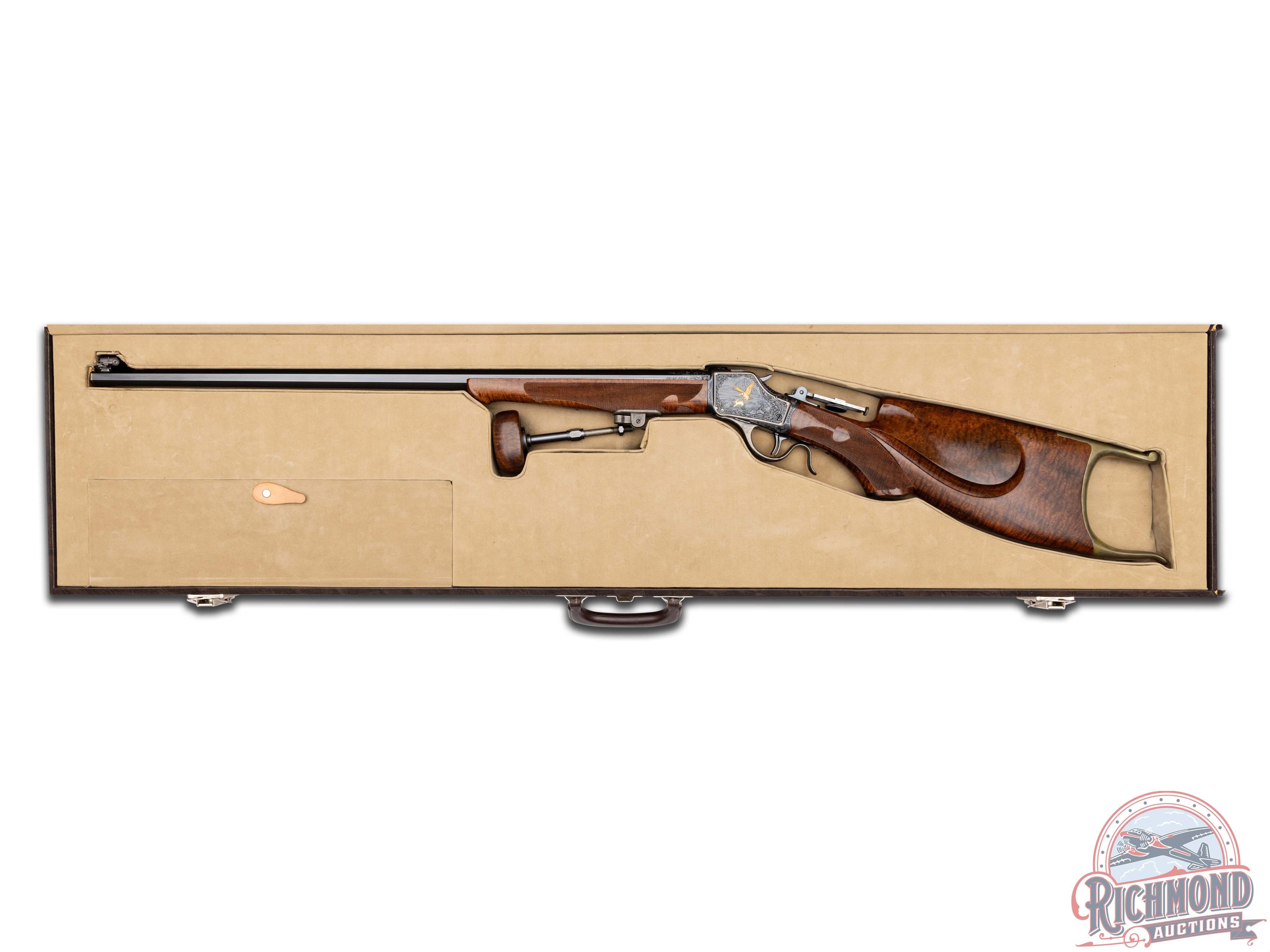 Custom Winchester Hi-Wall Target Rifle .30-40 KRAG Engraved & Signed by Angelo Bee