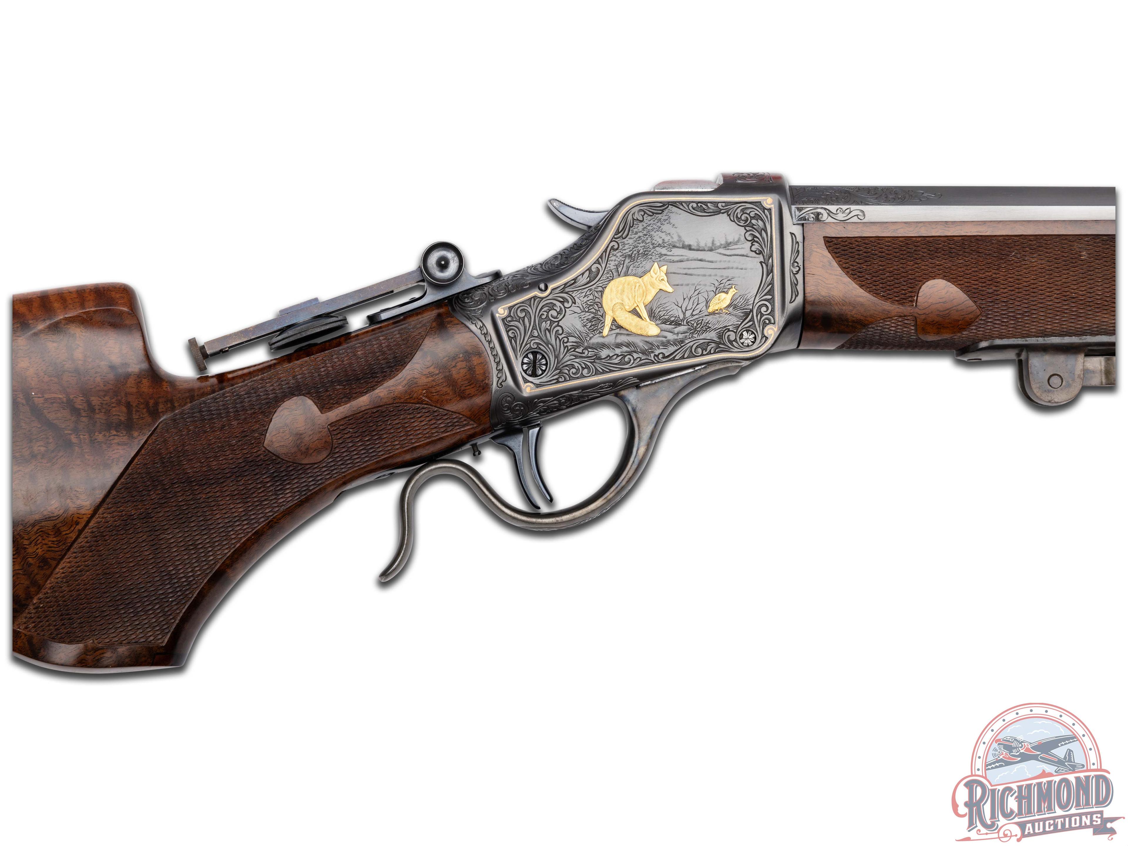 Custom Winchester Hi-Wall Target Rifle .30-40 KRAG Engraved & Signed by Angelo Bee