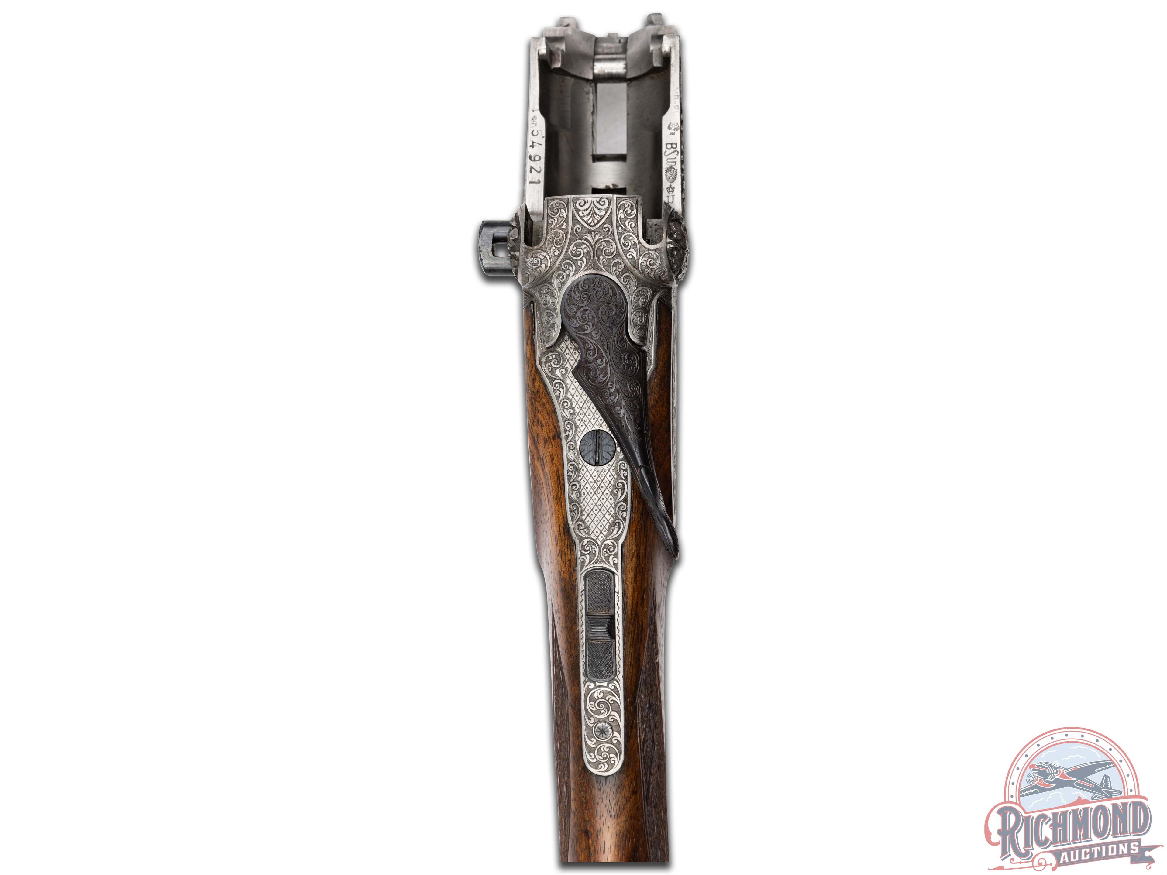 High Grade 1954 Simson Two Barrel Rifle & Shotgun Cased Set 12 Gauge/8.7 JRS w/ Kahles Scope