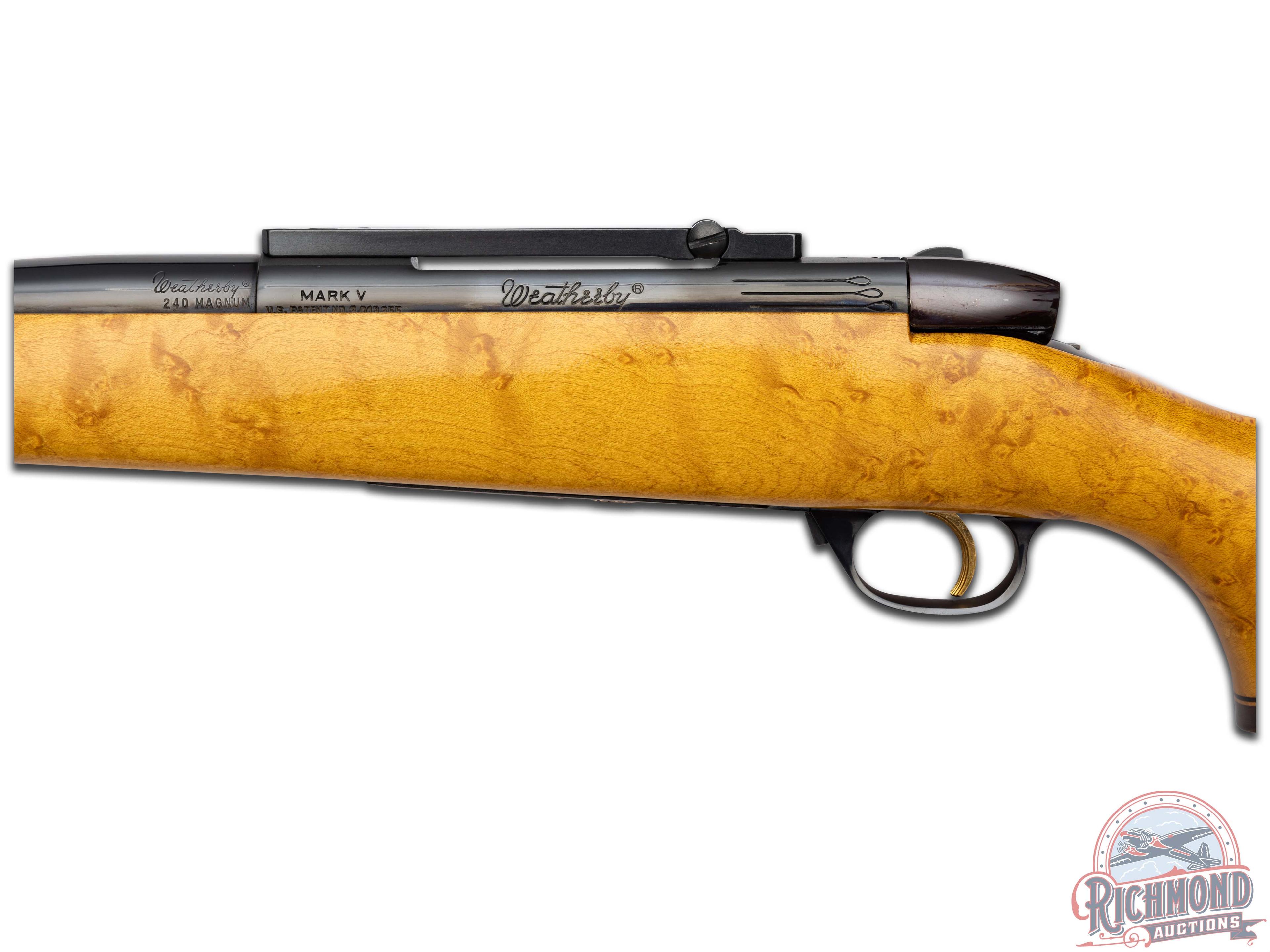 Custom 1973 German Weatherby Mark V Bolt Action Rifle in .240 WBY Magnum