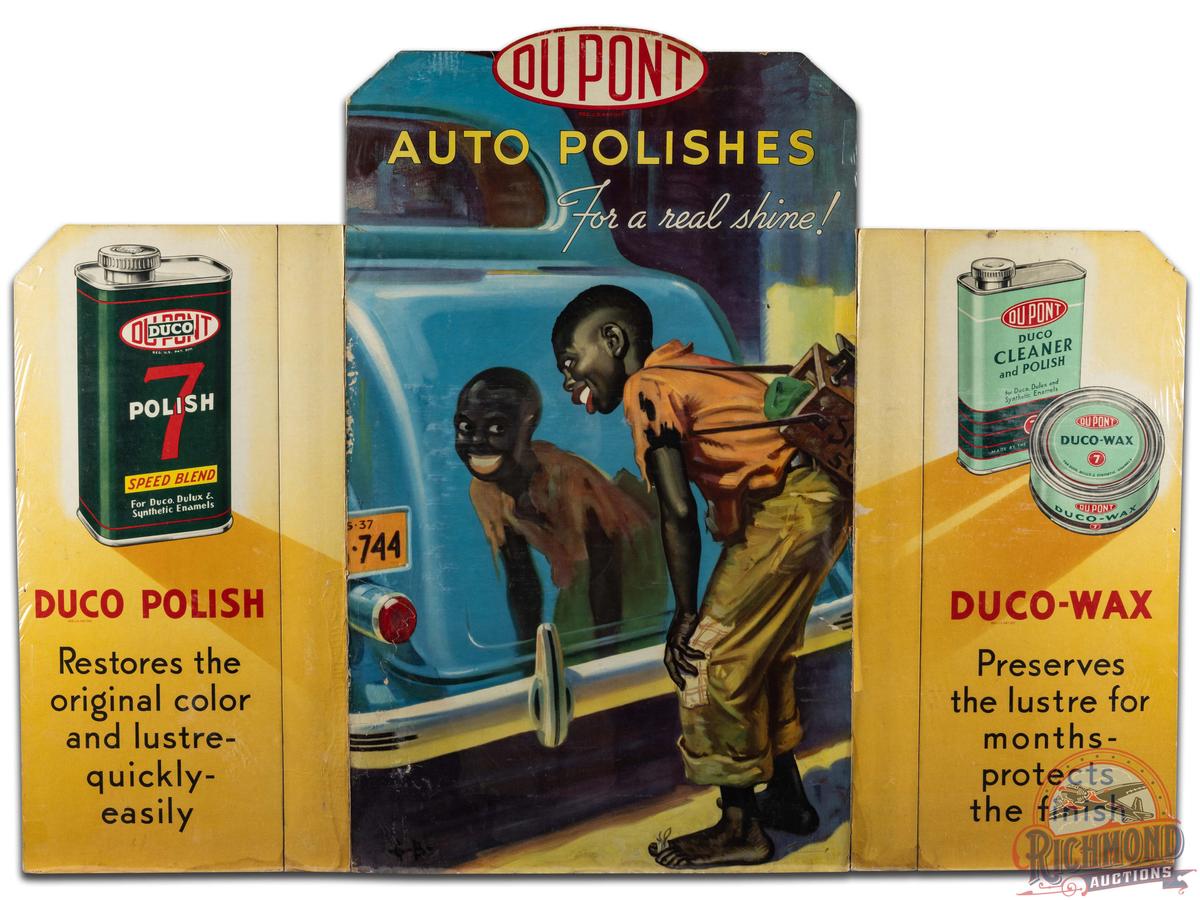 DuPont Auto Polishes "For A Real Shine" Cardboard Trifold Display Sign