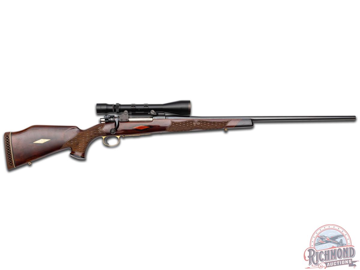 1957 Weatherby South Gate, CA Mauser Series Bolt Action Rifle in 300 WBY Mag & Scope