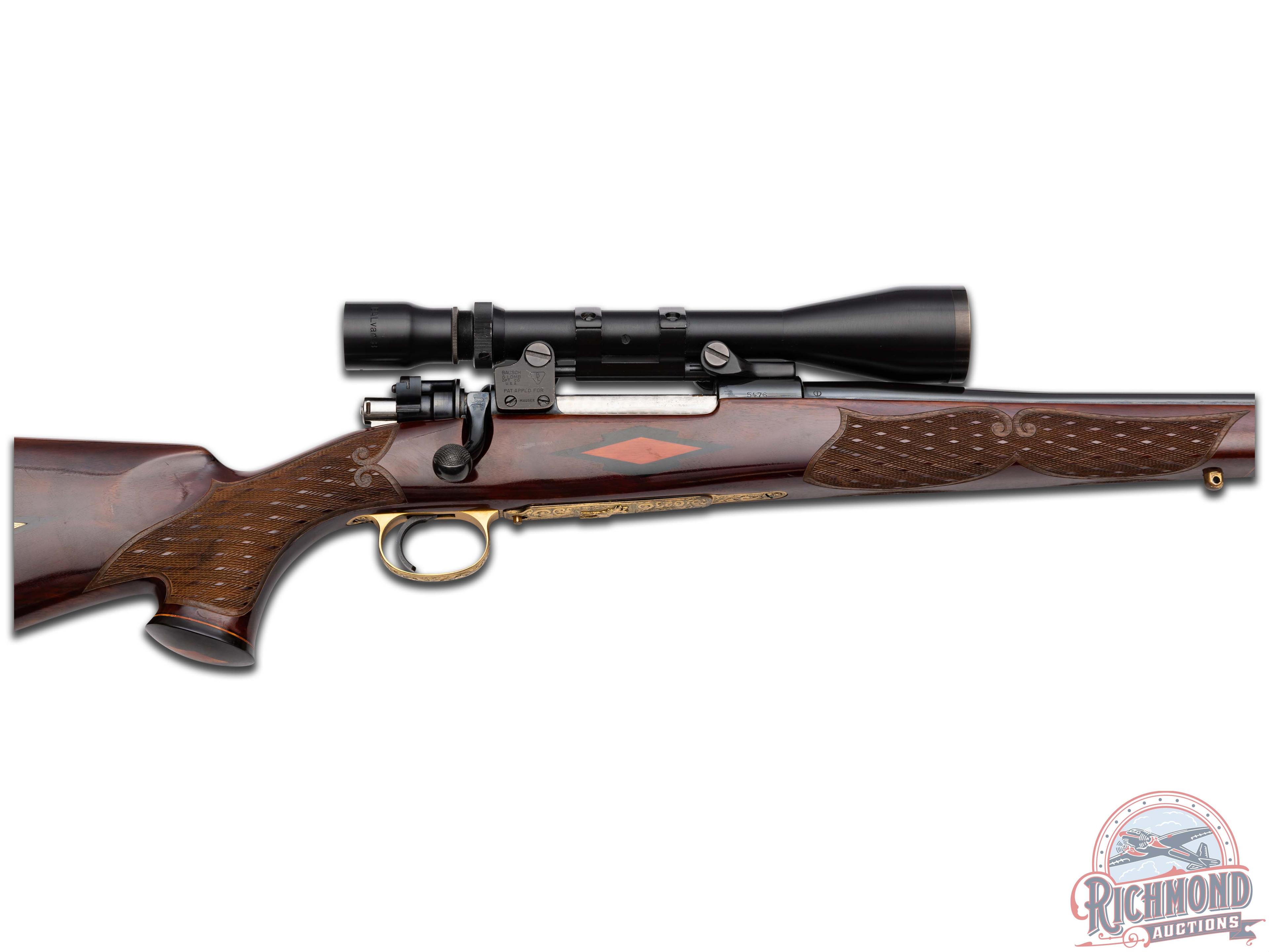 1957 Weatherby South Gate, CA Mauser Series Bolt Action Rifle in 300 WBY Mag & Scope