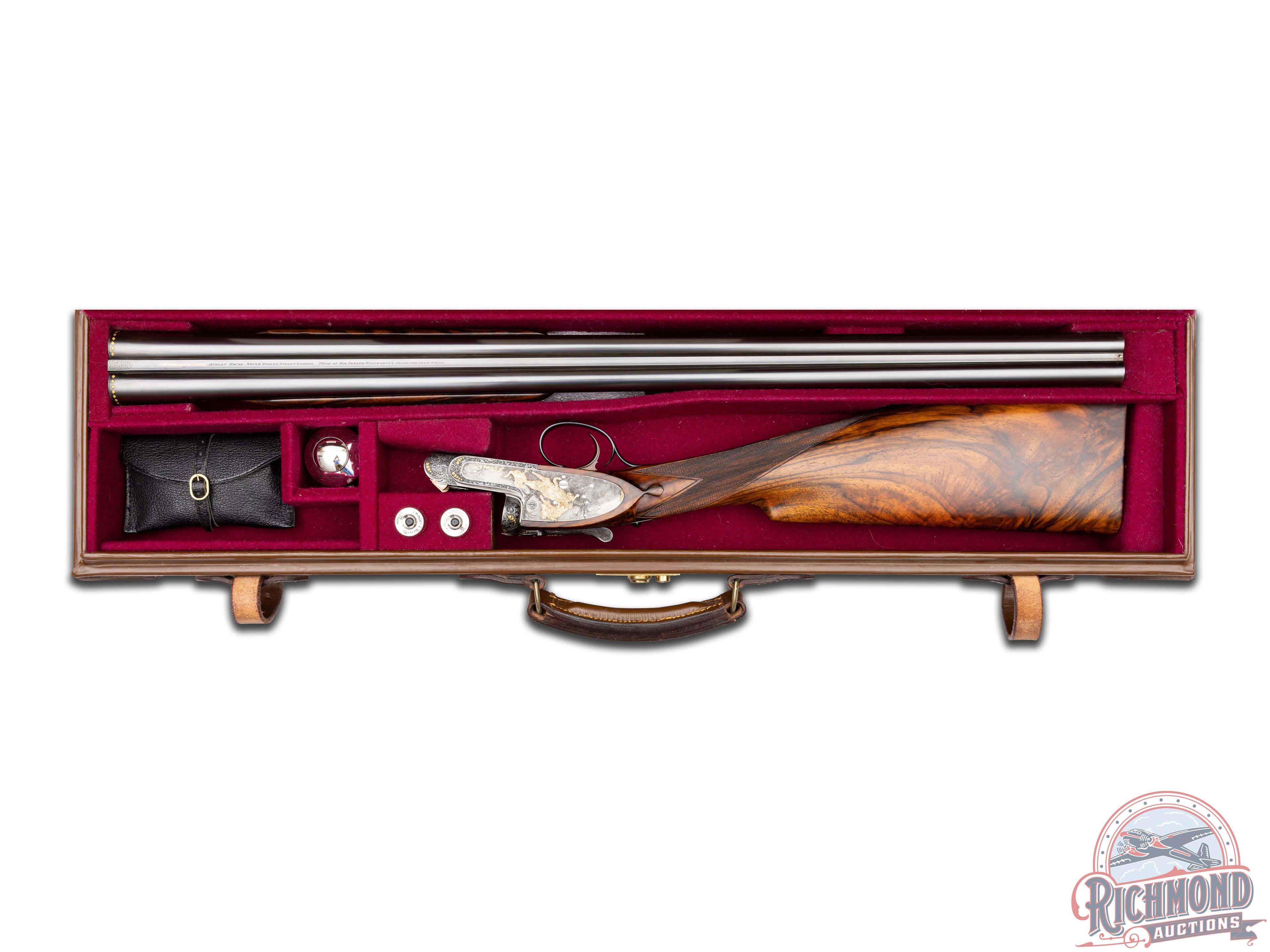 Exceptional Custom 1930 James Purdey & Sons Self-Opening 20 Gauge Double Barrel Shotgun & Case