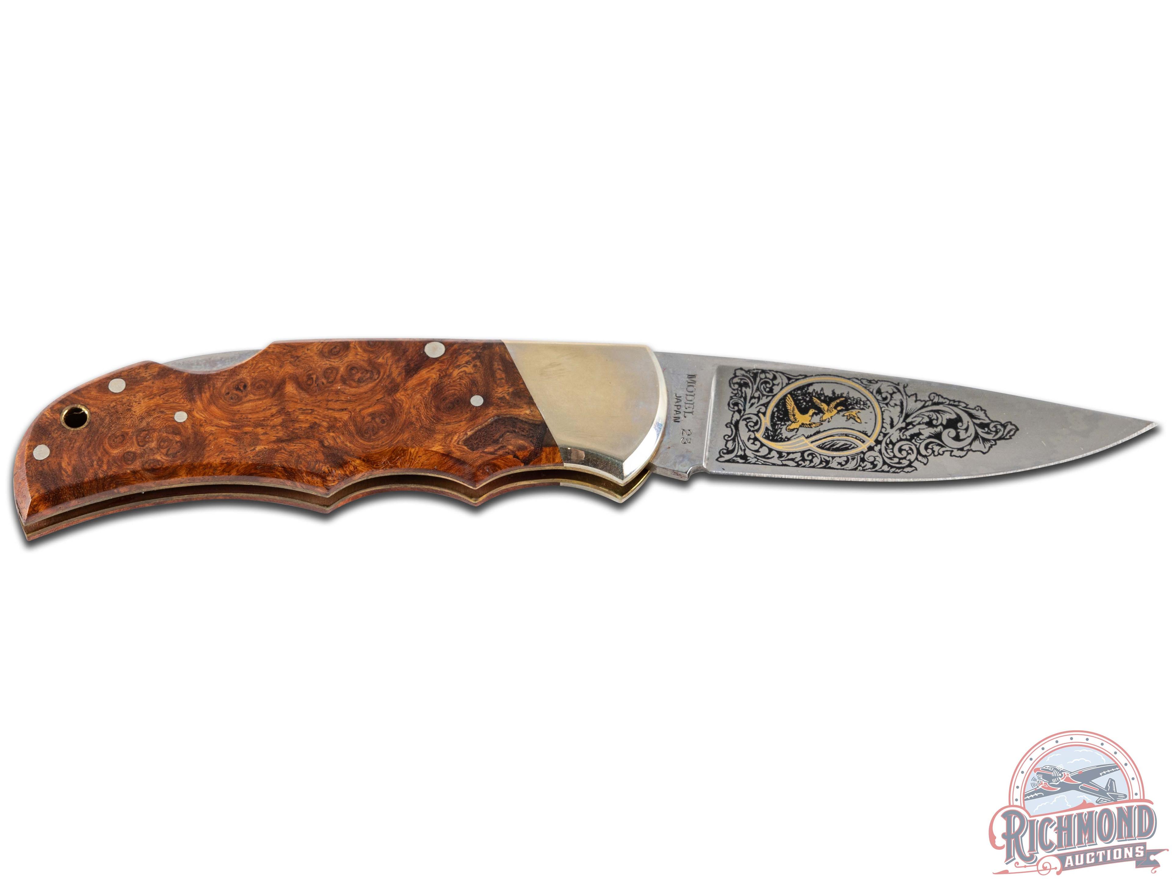 NIB Browning Limited Edition 1 of 3000 Model 23 Midas Grade Folding Knife