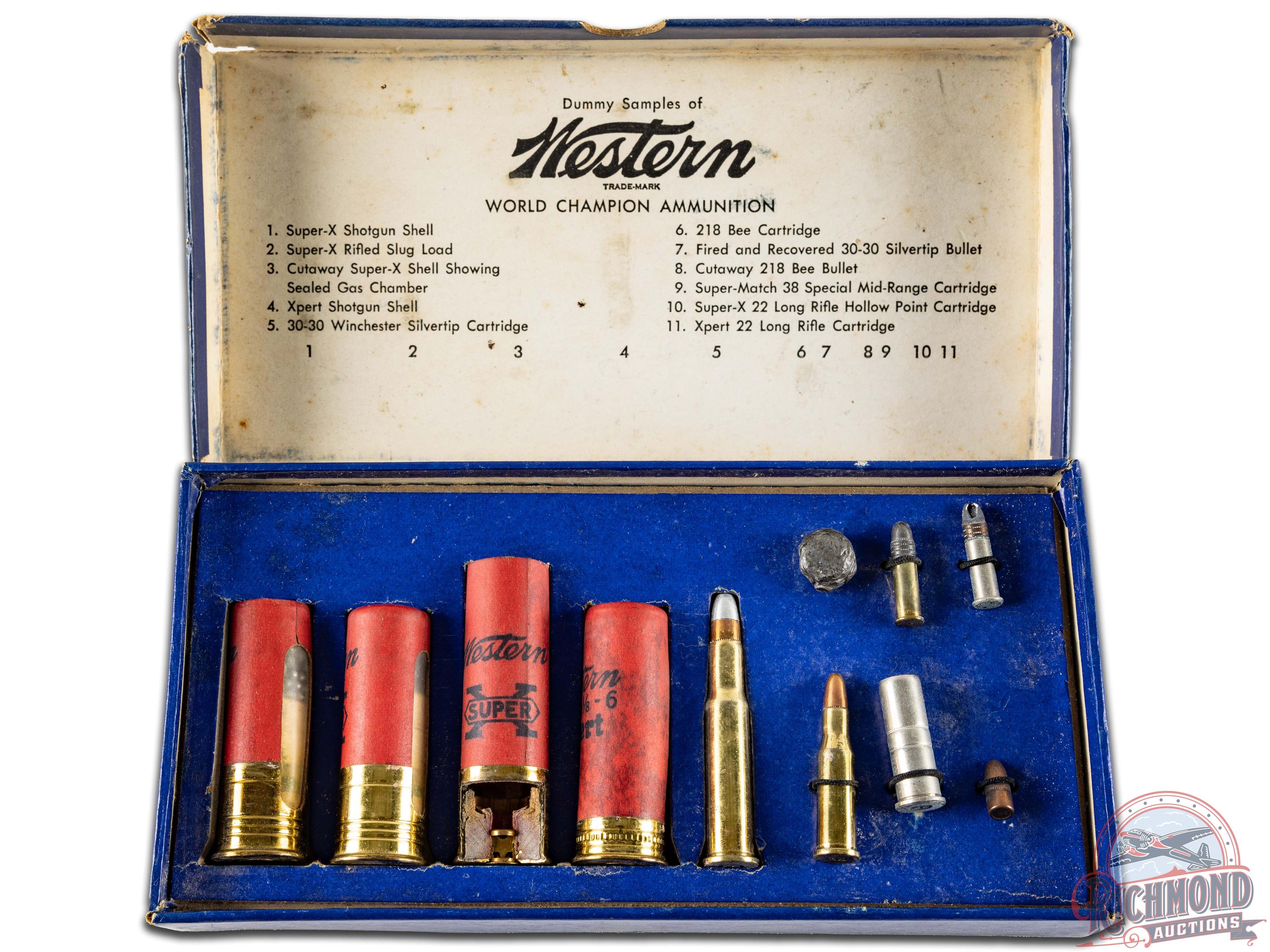 Western Cartridge Co. Dummy Sample Shotshells & Cartridges Display