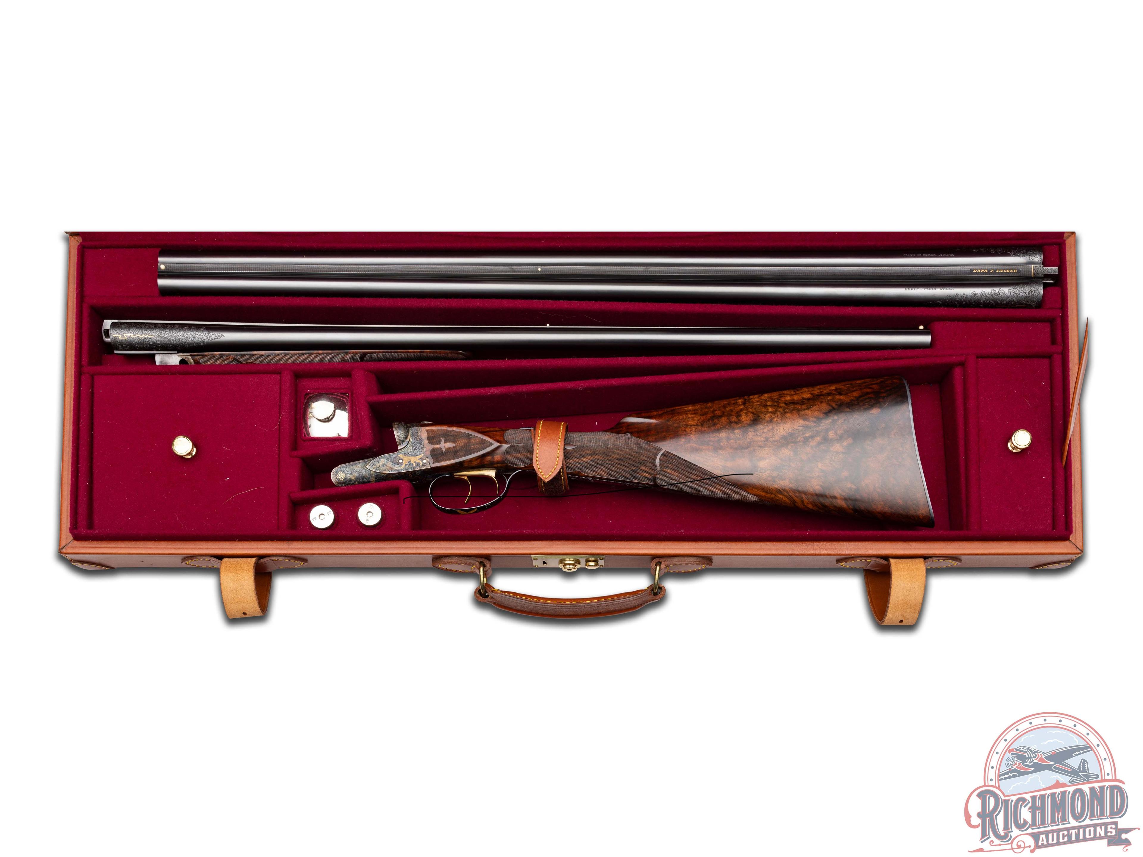 Stunning CSMC Fox FE 20 Gauge Double Barrel 2 Barrel Shotgun Set by J.R. Demunck & Factory Letter