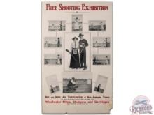 Winchester Free Shooting Exhibition By Mr. & Mrs. Ad Topperwein San Antonio Texas Poster Sign