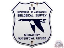 U.S. Department Of Agriculture Migratory Waterfowl Refuge Porcelain Sign