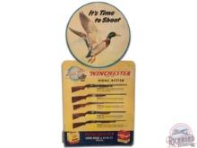 Winchester "It's Time To Shoot" Mallard Cardboard Easel Back Countertop Display Sign