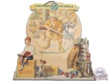 US Cartridge Co. "Boyhood Dreams" Die Cut Cardboard Easel Back Countertop Display Sign