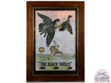 Rare US Cartridge Co. "The Black Shells" Framed Paper Poster
