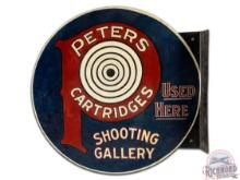 Peters Cartridges Used Here Shooting Gallery Metal Flange Sign