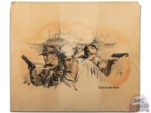 Colt "Colts To The Front" Military Cardboard Sign