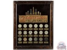 US Cartridges And The Black Shells Reverse Painted Glass Shot Size Sign
