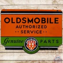 Early Oldsmobile Authorized Service GM Parts DSP Sign w/ Crest Logo