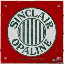 Sinclair Opaline SS Porcelain Lubester Sign w/ Logo
