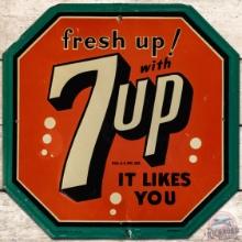 Fresh Up! With 7up "It Likes You" Embossed SST Sign