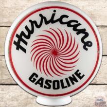 Rare Hurricane Gasoline 13.5" Complete Gas Pump Globe w/ Wide Milk Glass Body