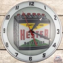 Start & Go! With Hester Batteries 15" Double Bubble Advertising Clock