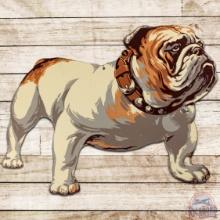 Mack Trucks Bulldog Die Cut SS Porcelain Sign