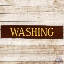 Texaco Service Station Woodgrain Washing SS Porcelain Sign