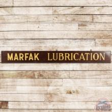 Texaco Marfak Lubrication Woodgrain SS Porcelain Sign