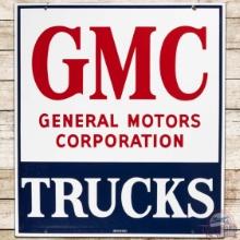 GMC General Motors Corporation Trucks DS Porcelain Sign