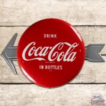 Drink Coca Cola 16" SST Button Sign w/ Arrow