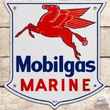 Mobilgas Marine SSP Gas Pump Plate Sign w/ Pegasus