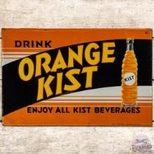 Drink Orange Kist Embossed SS Tin Sign w/ Bottle