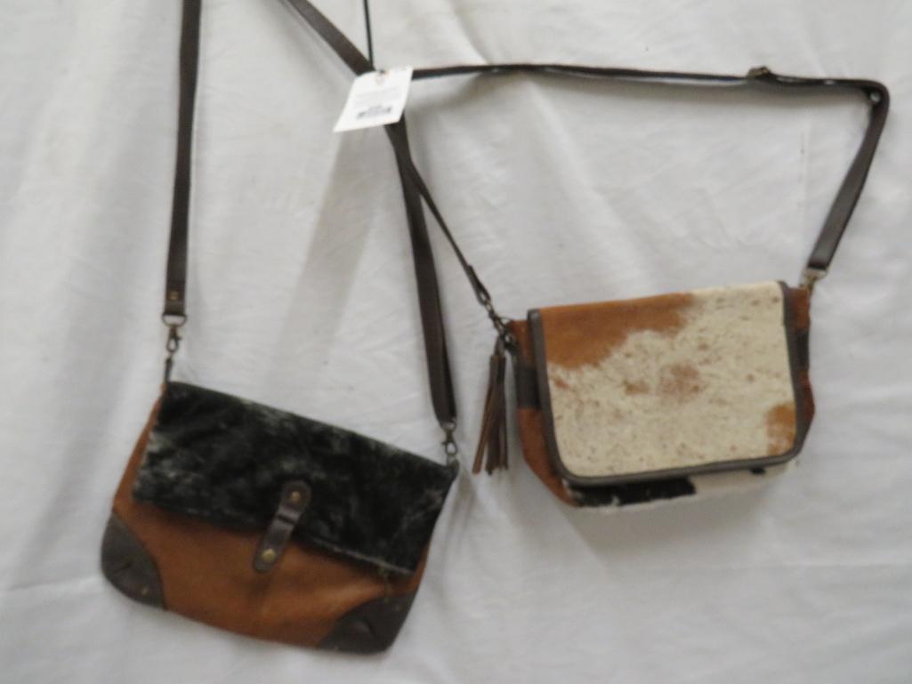 2 COWHIDE PURSES