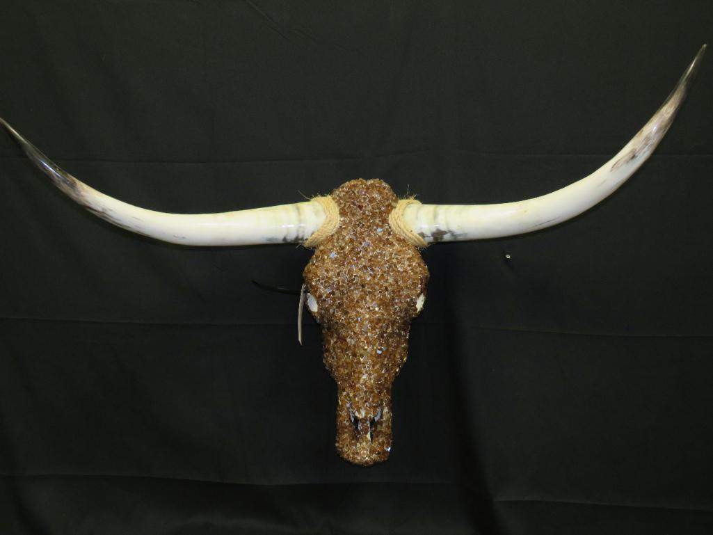 CRYSTAL LONGHORN SKULL