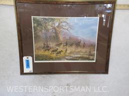 Sable and Wild Dog Framed Art Print