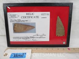 SAN SABA SPEAR POINT ARROWHEAD W/ COA