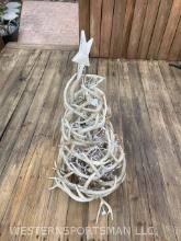 Beautiful, New, Amish made Deer antler, Christmas tree, complete with lights and Star about 48 inche