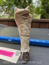 Beautiful, carved Stag antler, bear , Ram, Eagle, Buffalo, Wolf, Indian, and owl ?6 inches long and