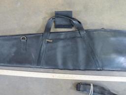 Very Nice Brand New Black Leather Rifle Case GEAR