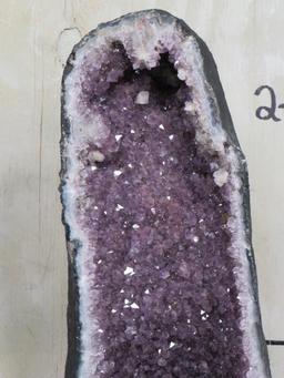 Beautiful XXL Brazilian Amethyst Geode Cathedral Tower, Cut base-Dark Purple Stunning ROCKS&MINERAL