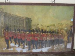 Huge XXXL Antique Painting English & Buckingham Palace ANTIQUES ART