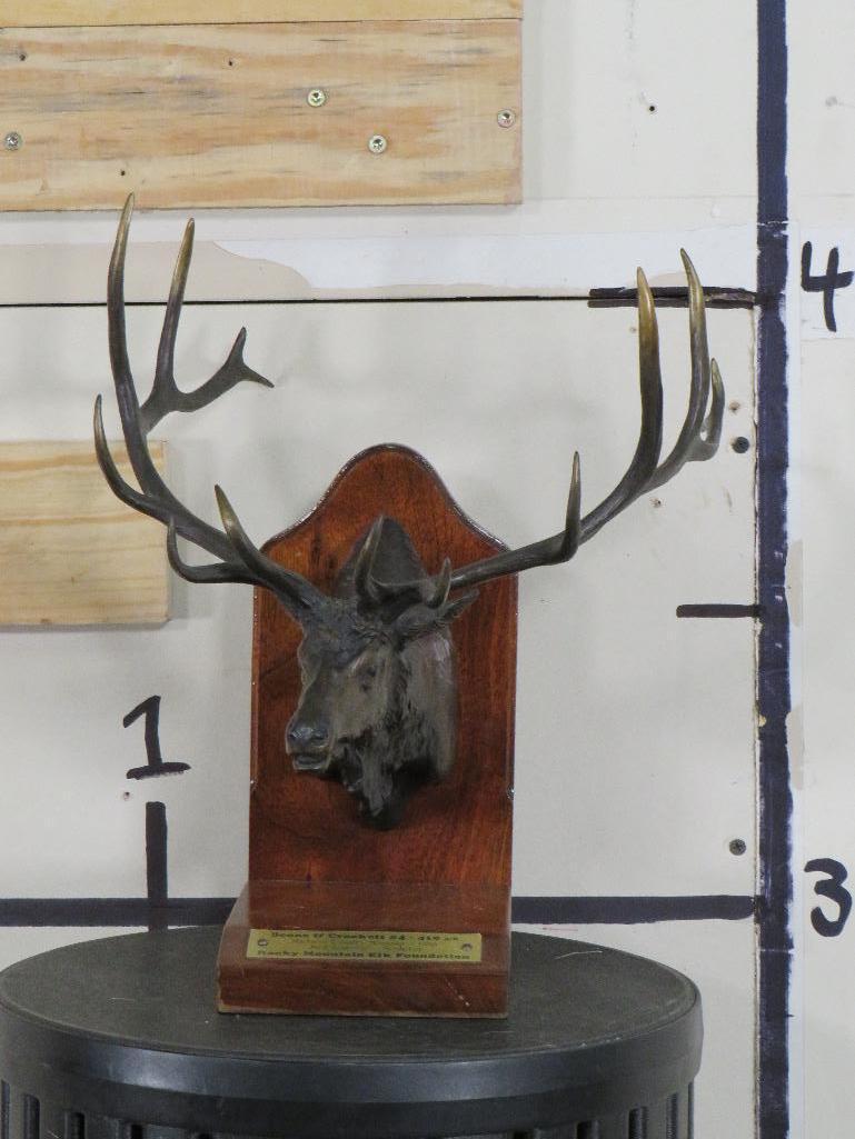 Limited Bronze by Jack Logozzo of the Boone & Crockett #4 Elk Taken in 1958