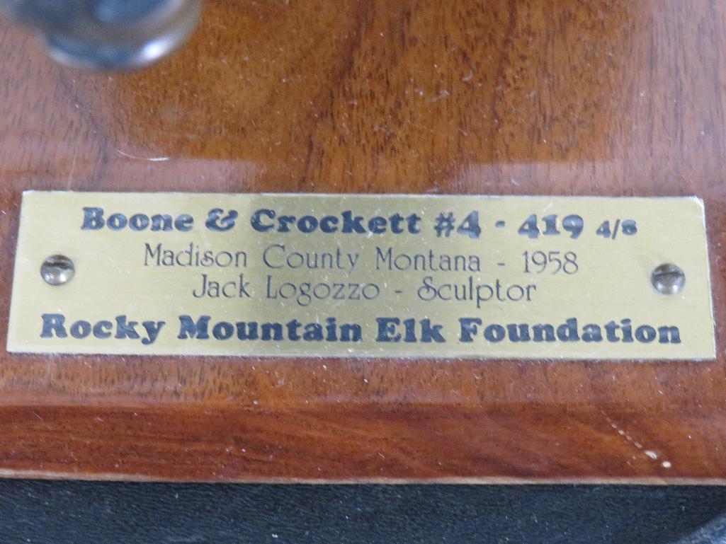 Limited Bronze by Jack Logozzo of the Boone & Crockett #4 Elk Taken in 1958