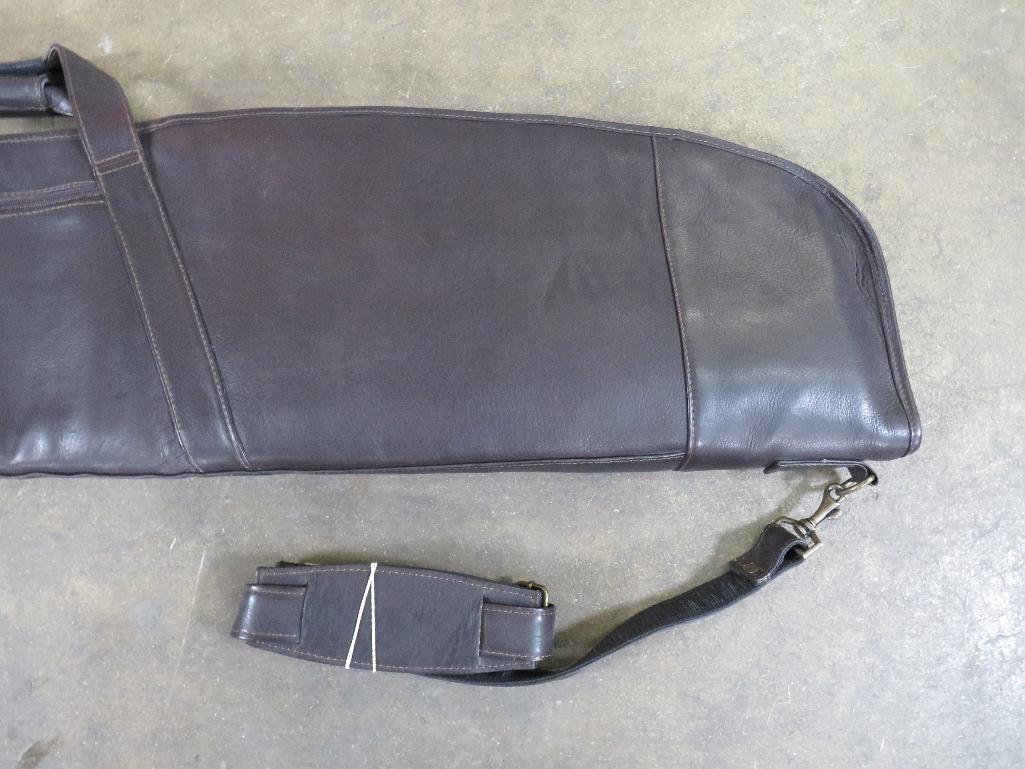 Very Nice Brand New Brown Leather Rifle Case GEAR