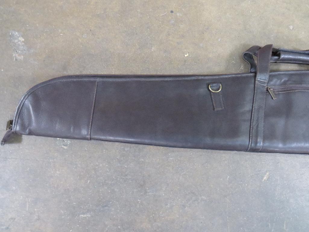 Very Nice Brand New Brown Leather Rifle Case GEAR
